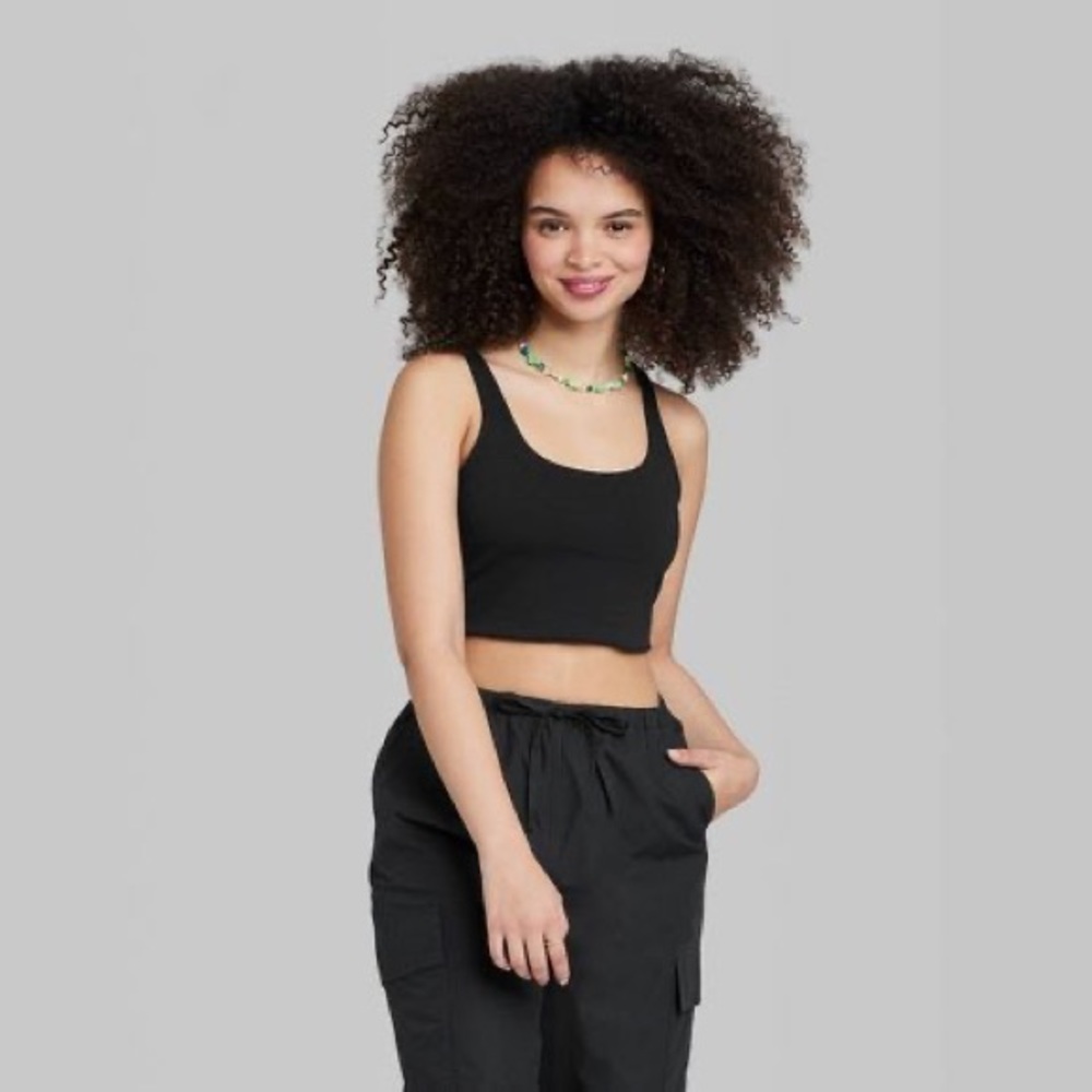 🧡 Wild Fable Tiny Tank Top Black Target
